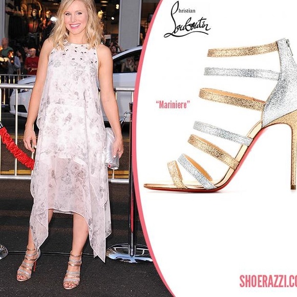 Christian Louboutin Gold Silver Mariniere Glitter - Picture 1 of 13